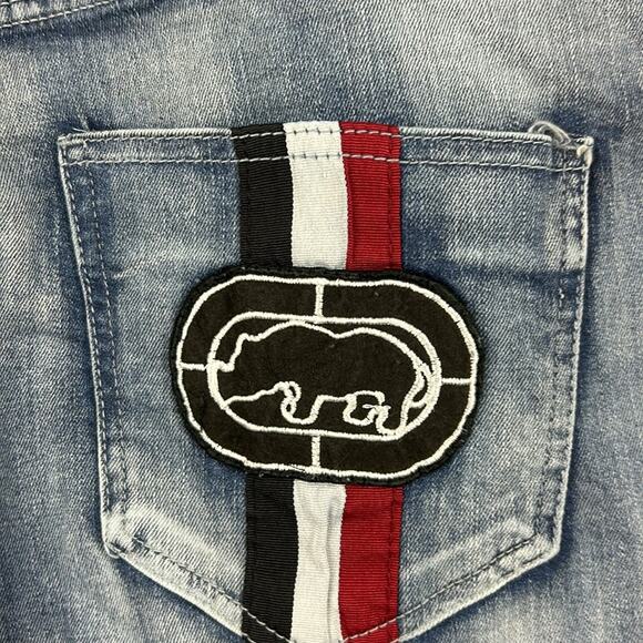 Ecko Unltd Men’s 42 Athletic Fit Light Wash Y2K Skater Grunge Denim Jeans NEW - Picture 6 of 8